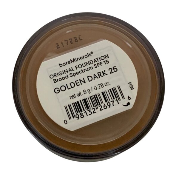 BareMinerals Original Foundation SPF 15 Golden Dark 25 8g / 0.28 Oz Jar - Picture 3 of 4